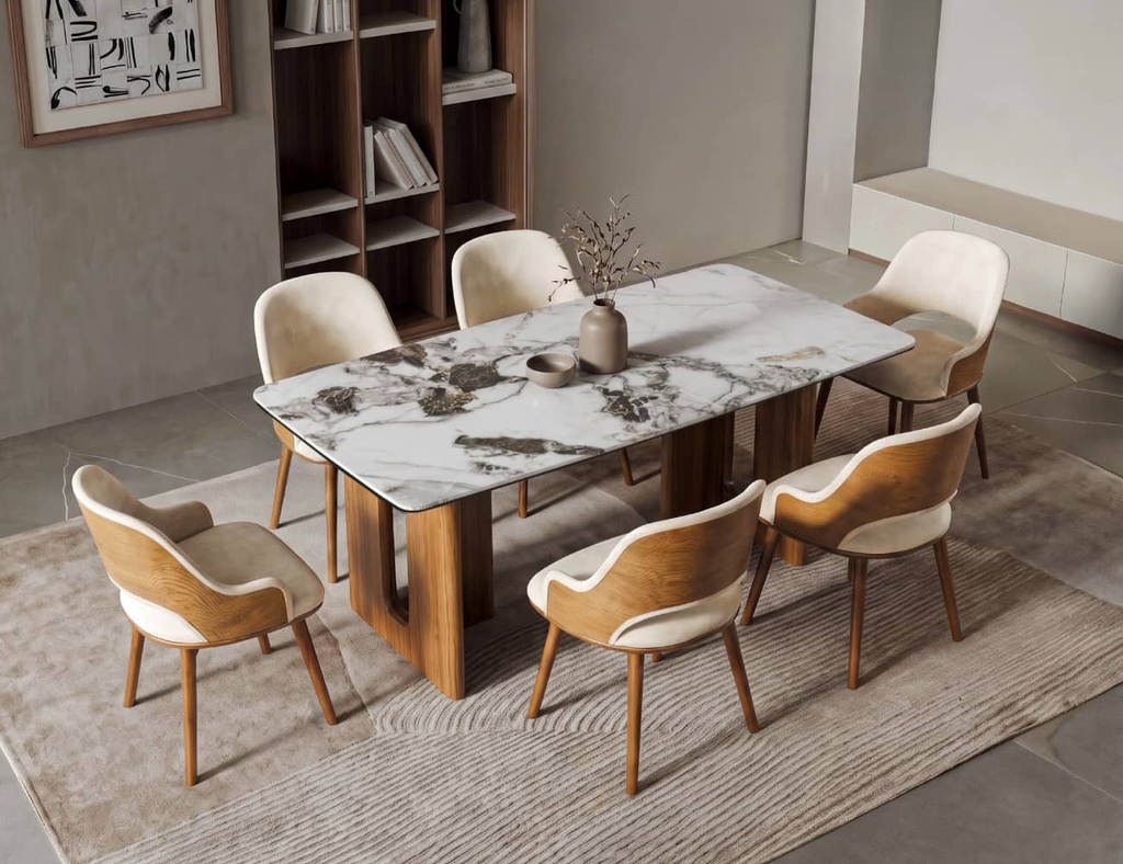 BỘ BÀN ĂN ĐÁ CERAMIC 8 CHỖ PRESTON