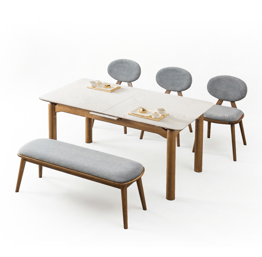 BỘ BÀN ĂN CERAMIC MỞ RỘNG STELLA 4 CHỖ