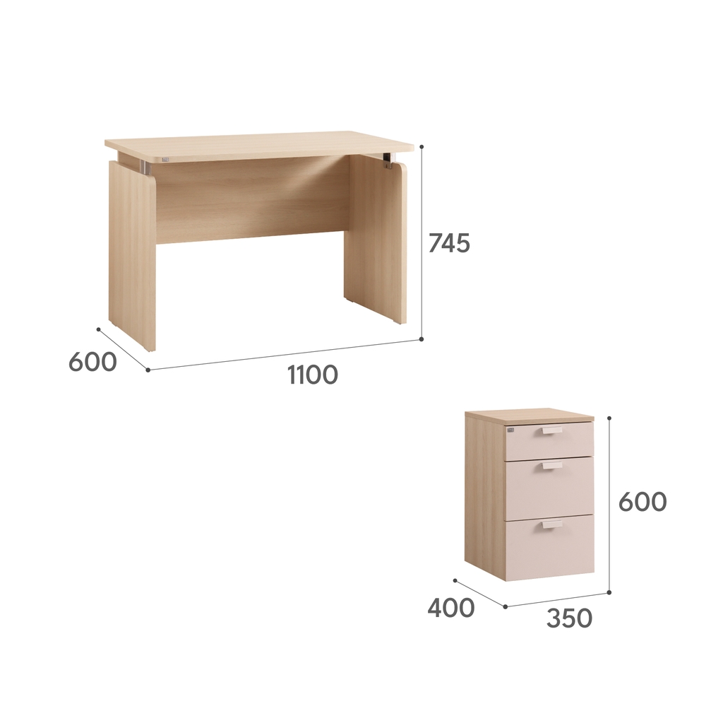 BÀN HỌC NEXORA(1100) + KỆ