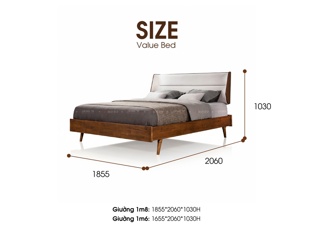GIƯỜNG NGỦ GỖ VALUE 1.6M