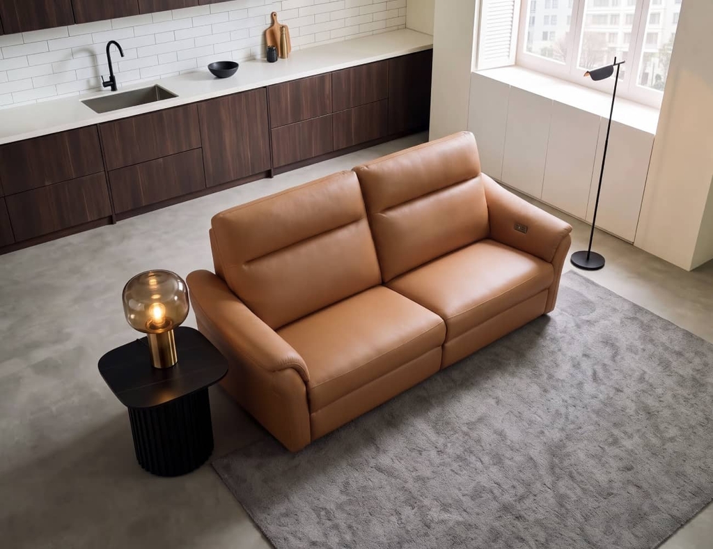 SOFA DA VIENNA 3 CHỖ TOBACCO