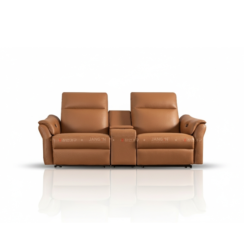 SOFA DA VIENNA 3 CHỖ TOBACCO+ BÀN LƯU TRỮ