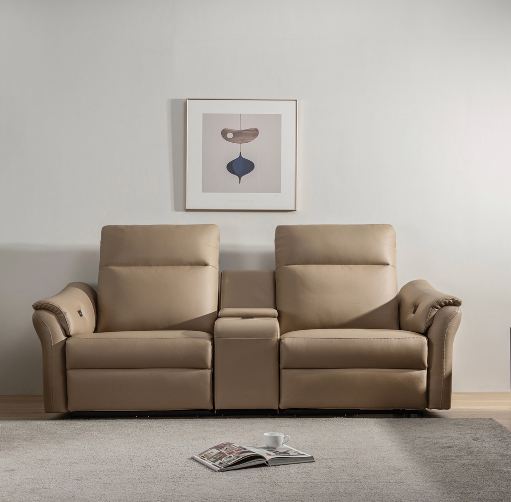 SOFA DA THƯ GIÃN VIENNA 3 CHỖ NOMAD + BÀN LƯU TRỮ