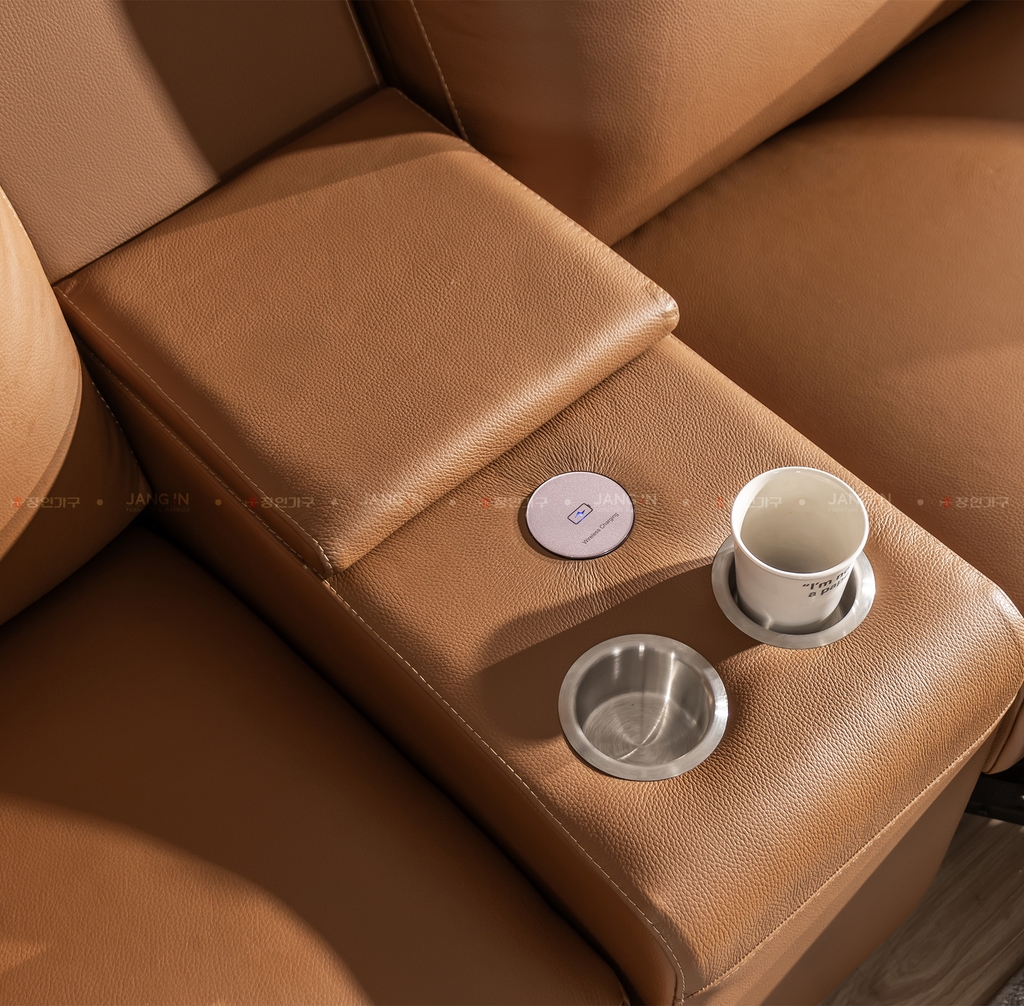 SOFA DA VIENNA 3 CHỖ TOBACCO+ BÀN LƯU TRỮ