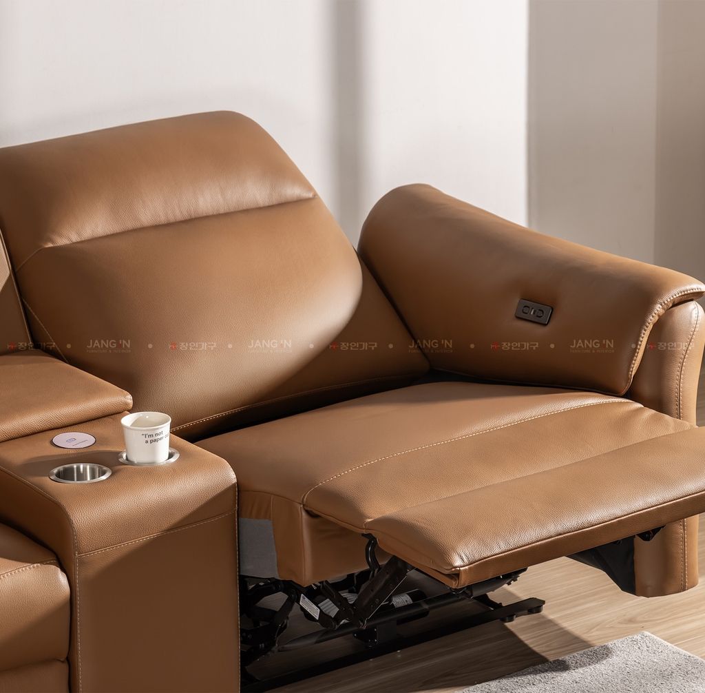 SOFA DA VIENNA 3 CHỖ TOBACCO+ BÀN LƯU TRỮ
