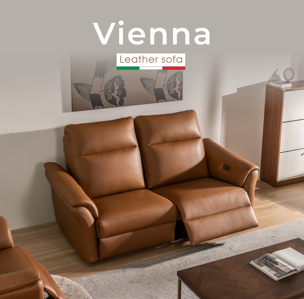 SOFA DA VIENNA 3 CHỖ TOBACCO