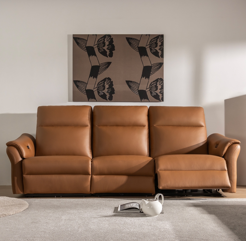 SOFA DA VIENNA 4 CHỖ TOBACCO
