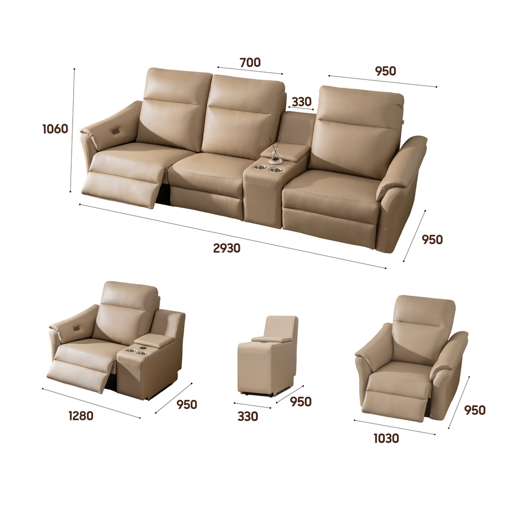 SOFA DA THƯ GIÃN VIENNA 3 CHỖ NOMAD