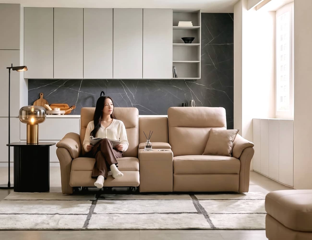 SOFA DA THƯ GIÃN VIENNA 3 CHỖ NOMAD + BÀN LƯU TRỮ