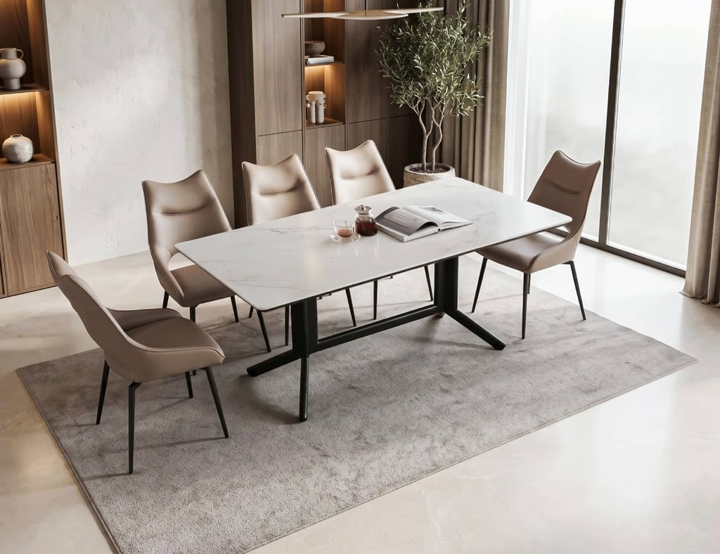 BỘ BÀN ĂN ĐÁ CERAMIC 8 CHỖ WINSTON