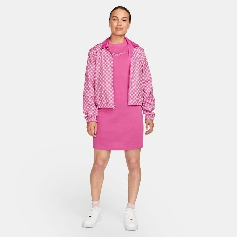 Áo Khoác NK Women's Gingham Coach Feminina Jacket