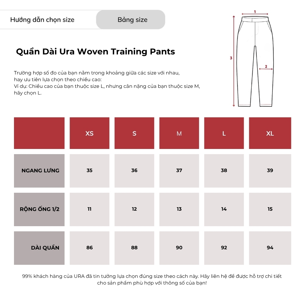 Quần Dài Ura Woven Training Pants