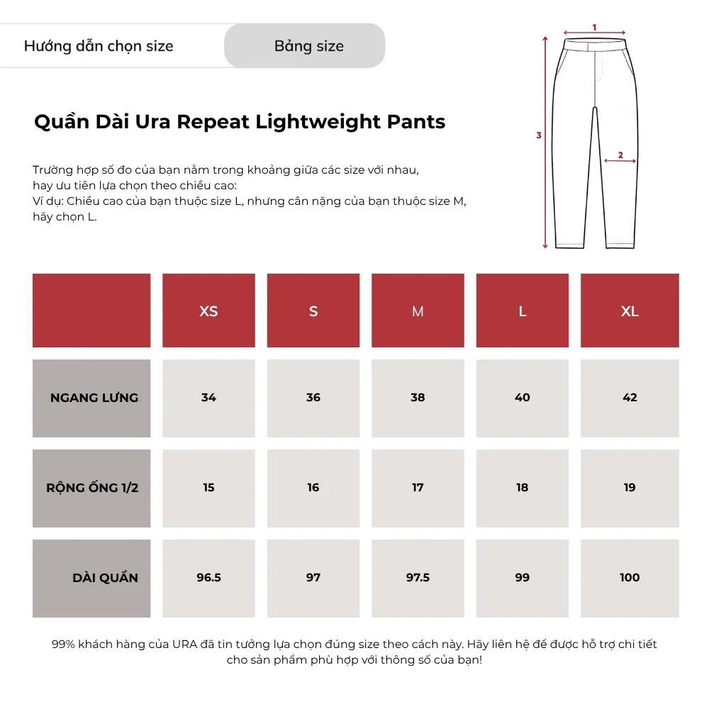 Quần Dài Ura Repeat Lightweight Woven Pants