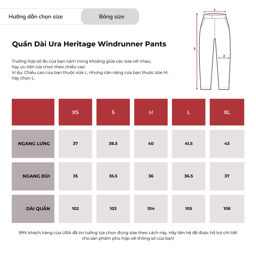 Quần Dài Ura Heritage Windrunner Pants