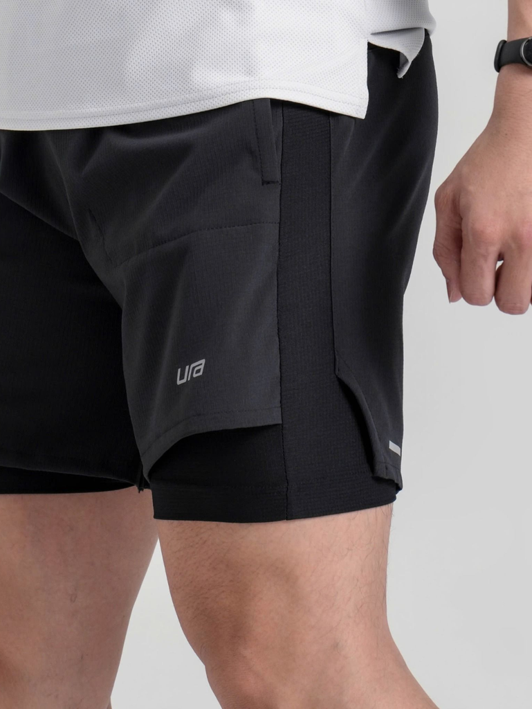 Quần Ngắn Ura Stride Hybrid Running Shorts