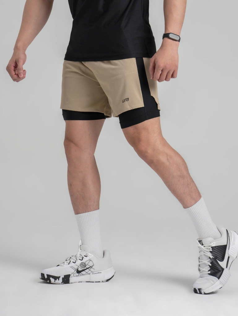 Quần Ngắn Ura Stride Hybrid Running Shorts