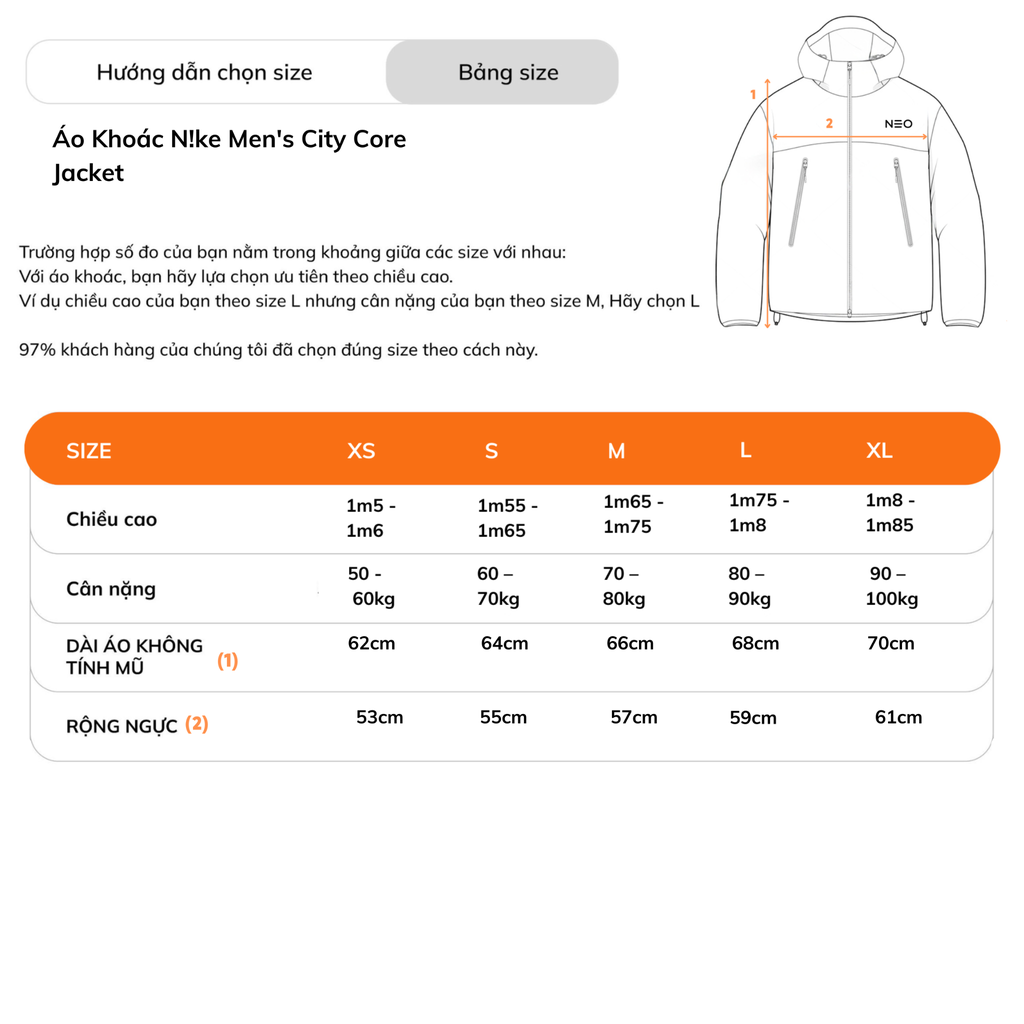 Áo Khoác NK Men's City Core Jacket