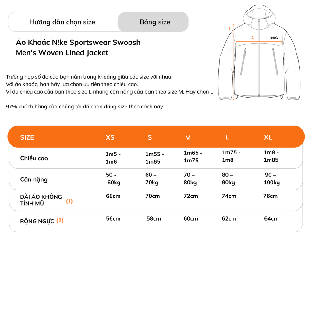 Áo Khoác NK Sportswear Swoosh Men's Woven Lined Jacket