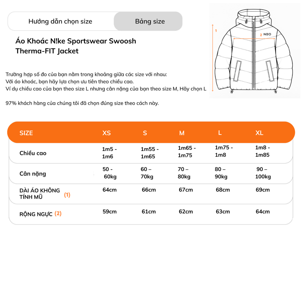 Áo Khoác NK Sportswear Swoosh Therma-FIT Jacket