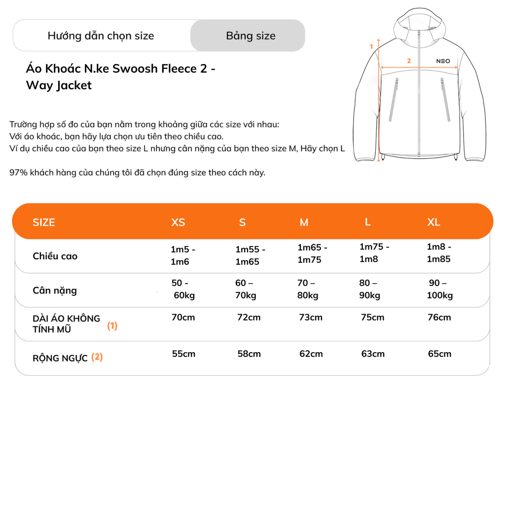 Áo Khoác NK Swoosh Fleece 2-Way Jacket