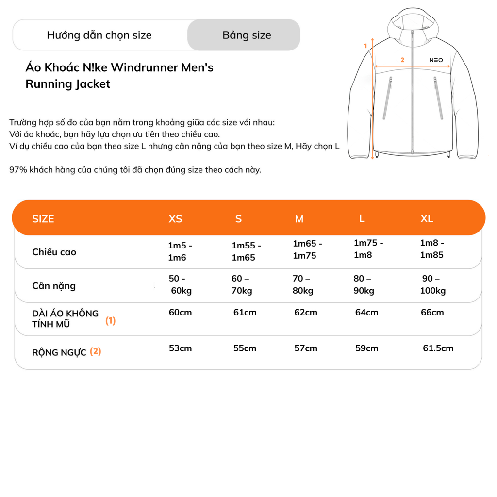 Áo Khoác NK Windrunner Men's Running Jacket