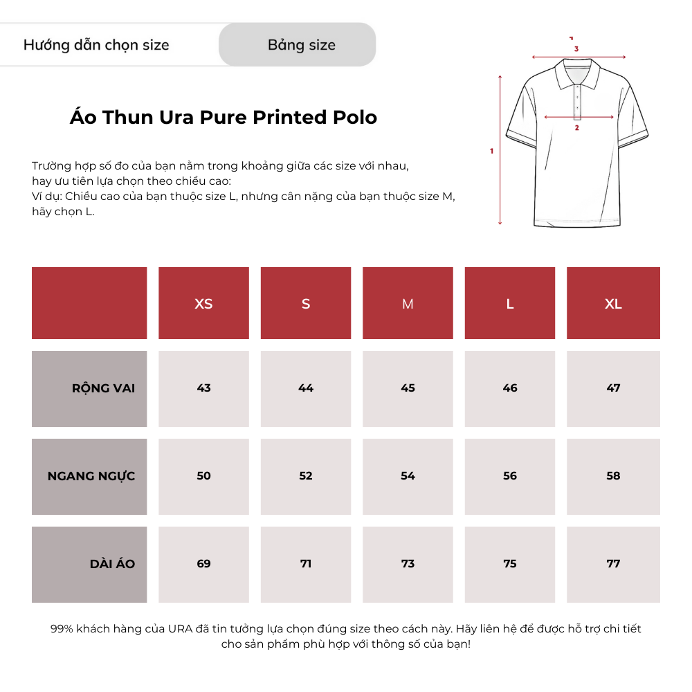 Áo Thun Ura Pure Printed Polo