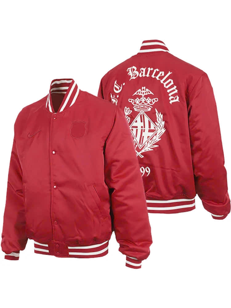 Áo Khoác NK FC Barcelona Dugout Home Satin Jacket