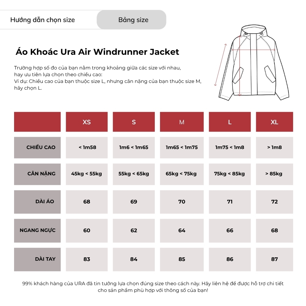 Áo Khoác Ura Air Windrunner Jacket