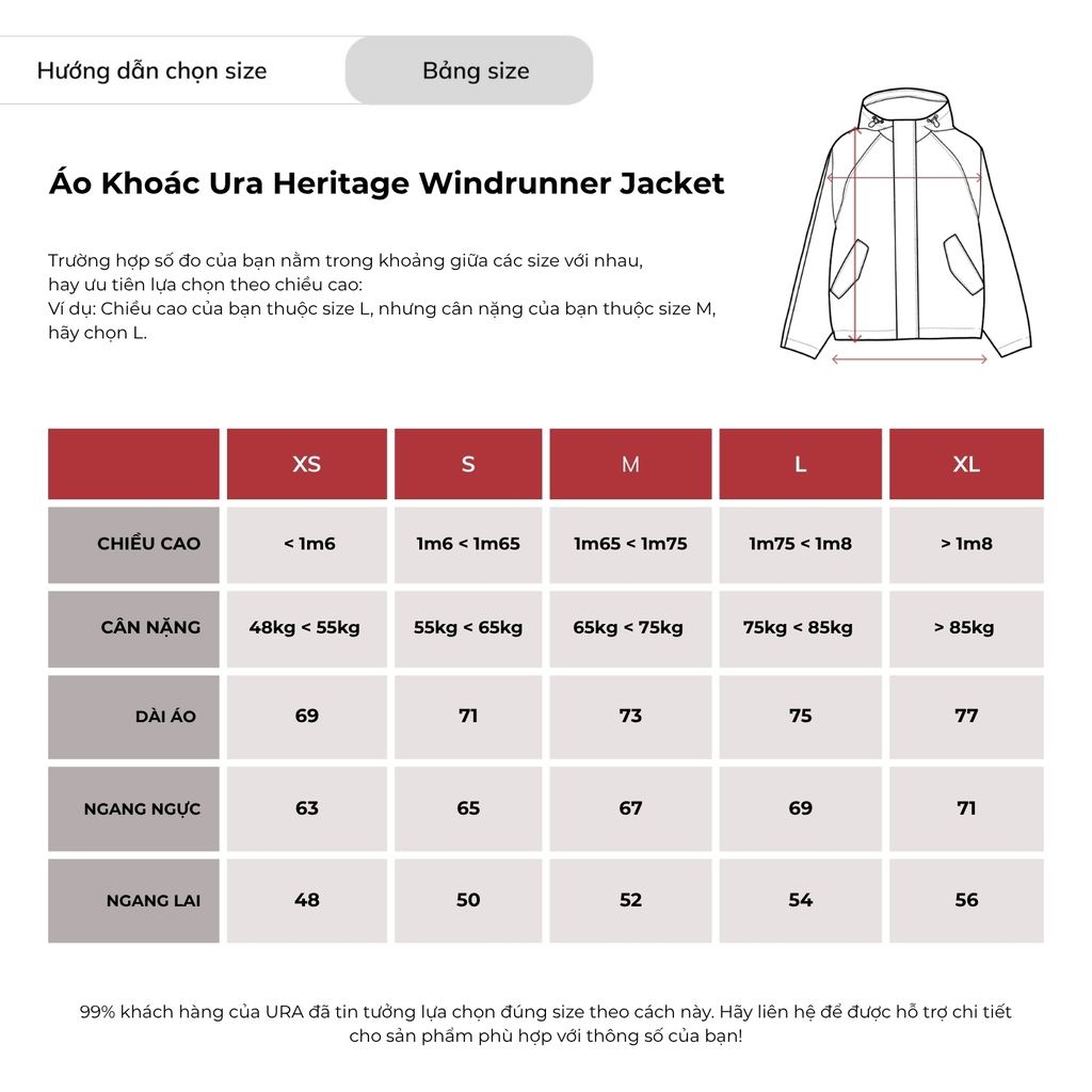 Áo Khoác Ura Heritage Windrunner Jacket