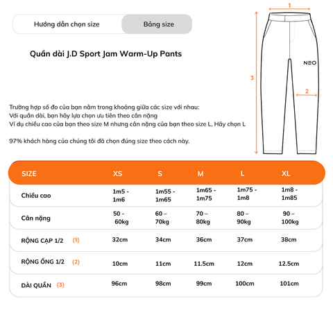 Quần Dài JD Sport Jam Warm-Up Pants