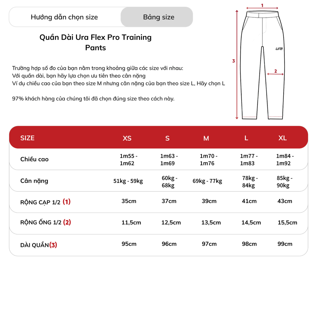 Quần Dài Ura Flex Pro Training Pants