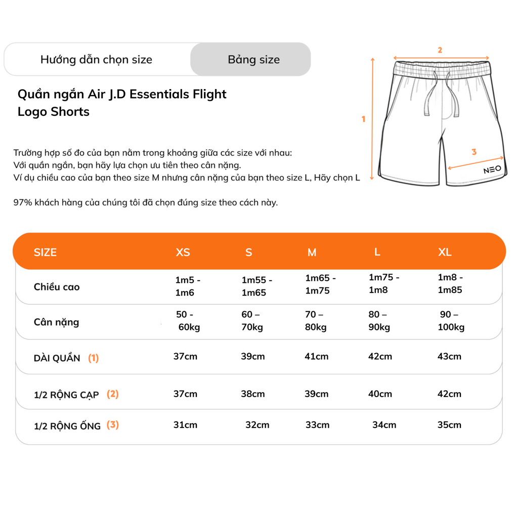 Quần Ngắn Air JD Essentials Flight Logo Shorts