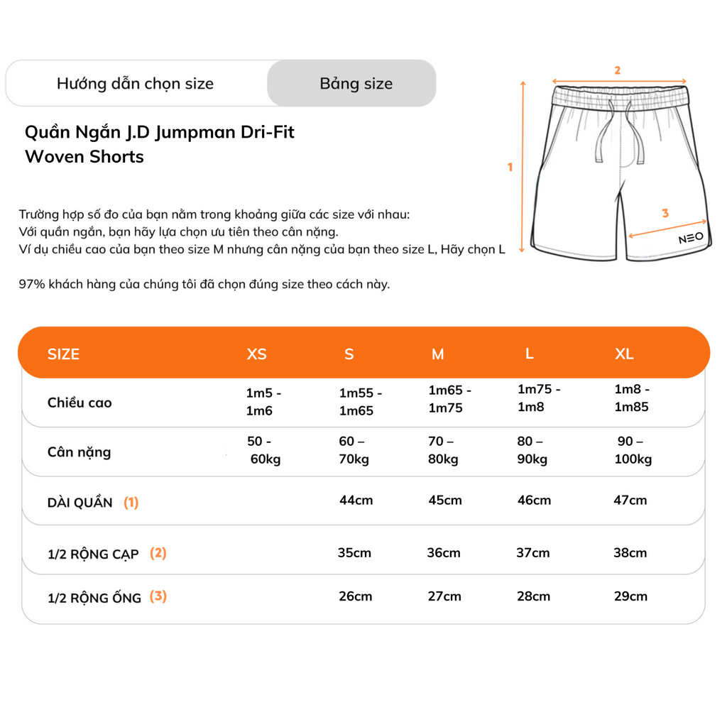 Quần Ngắn JD Jumpman Dri-Fit Woven Shorts