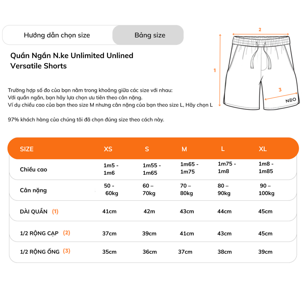 Quần Ngắn NK Unlimited Unlined Versatile Shorts