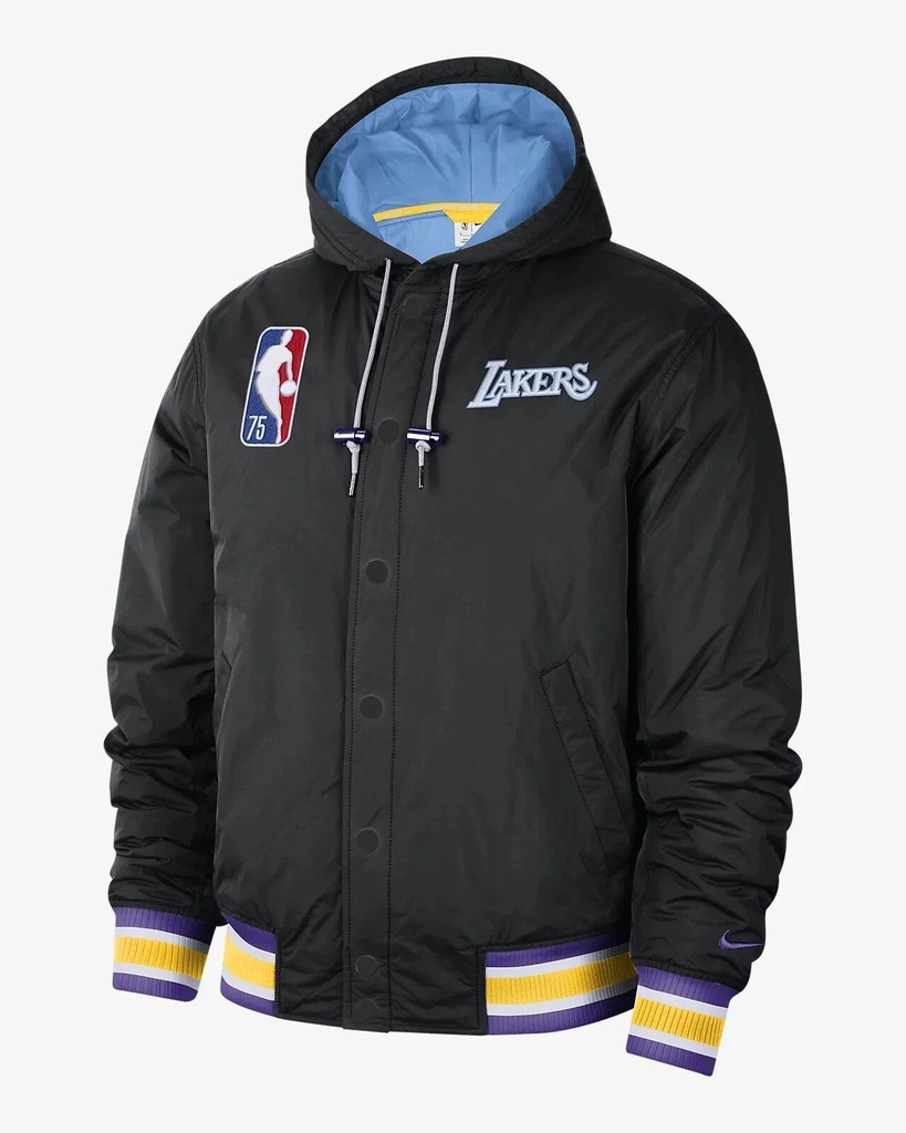 Áo Phao NK Los Angeles Lakers Courtside NBA Hooded Winter Puffer Jacket