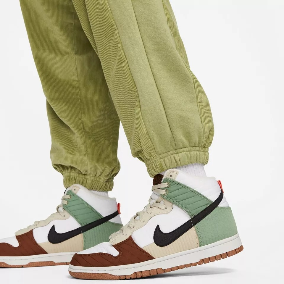 Quần Dài NK Air Womens High Waisted Corduroy Fleece Pants Platinum