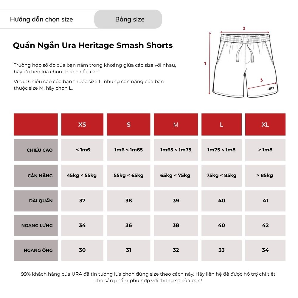 Quần Ngắn Ura Heritage Smash Shorts