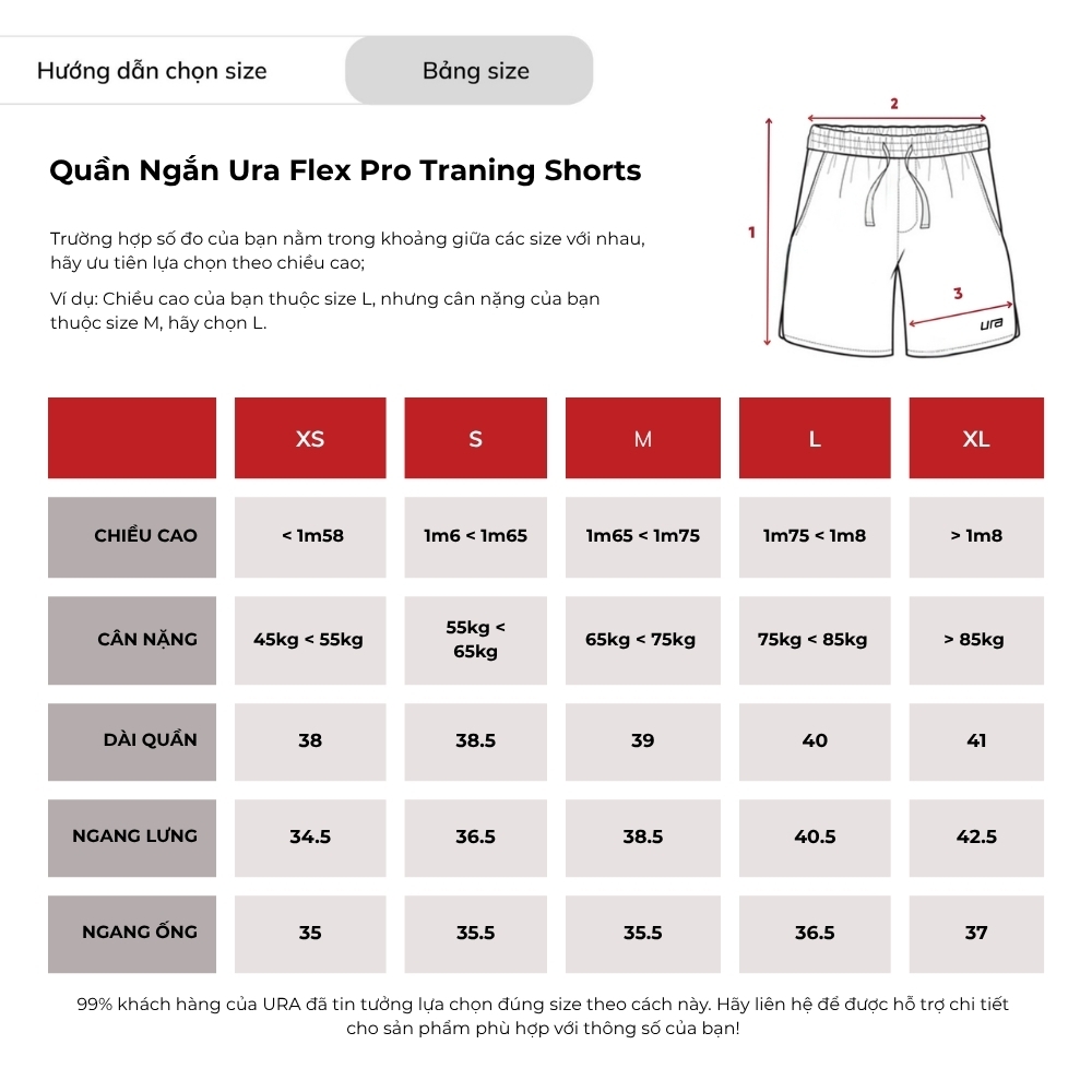 Quần Ngắn Ura Flex Pro Training Shorts
