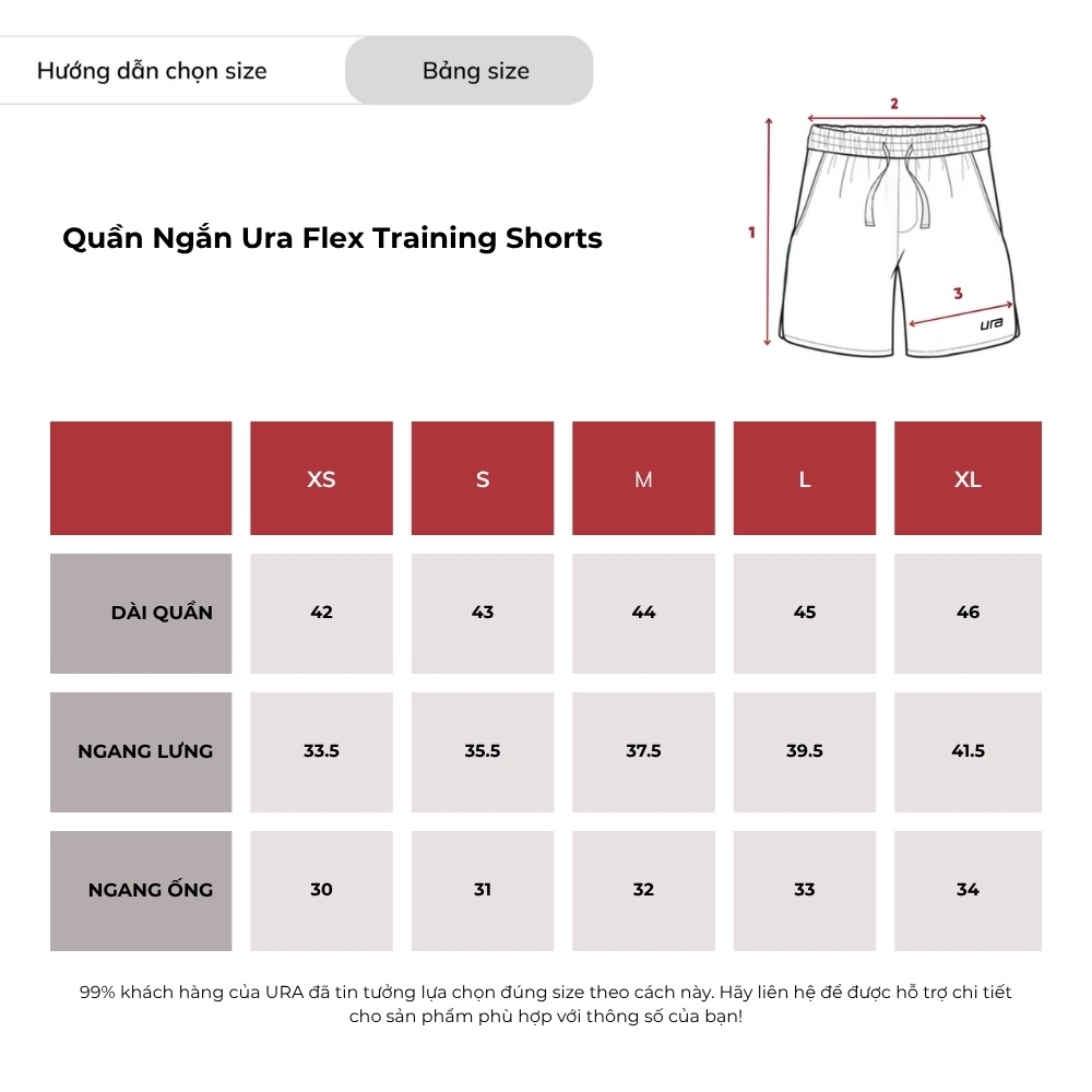 Quần ngắn Ura Flex Trainning Shorts
