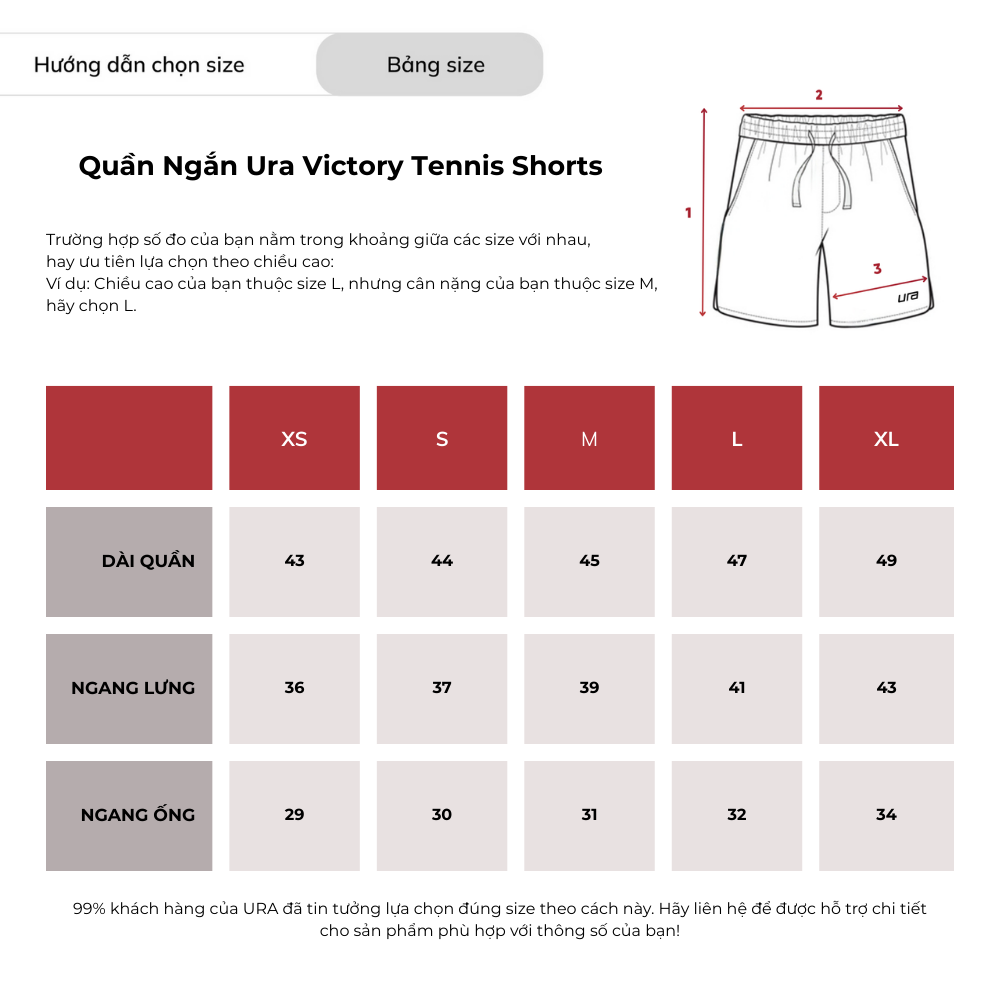 Quần Ngắn Ura Victory Tennis Shorts