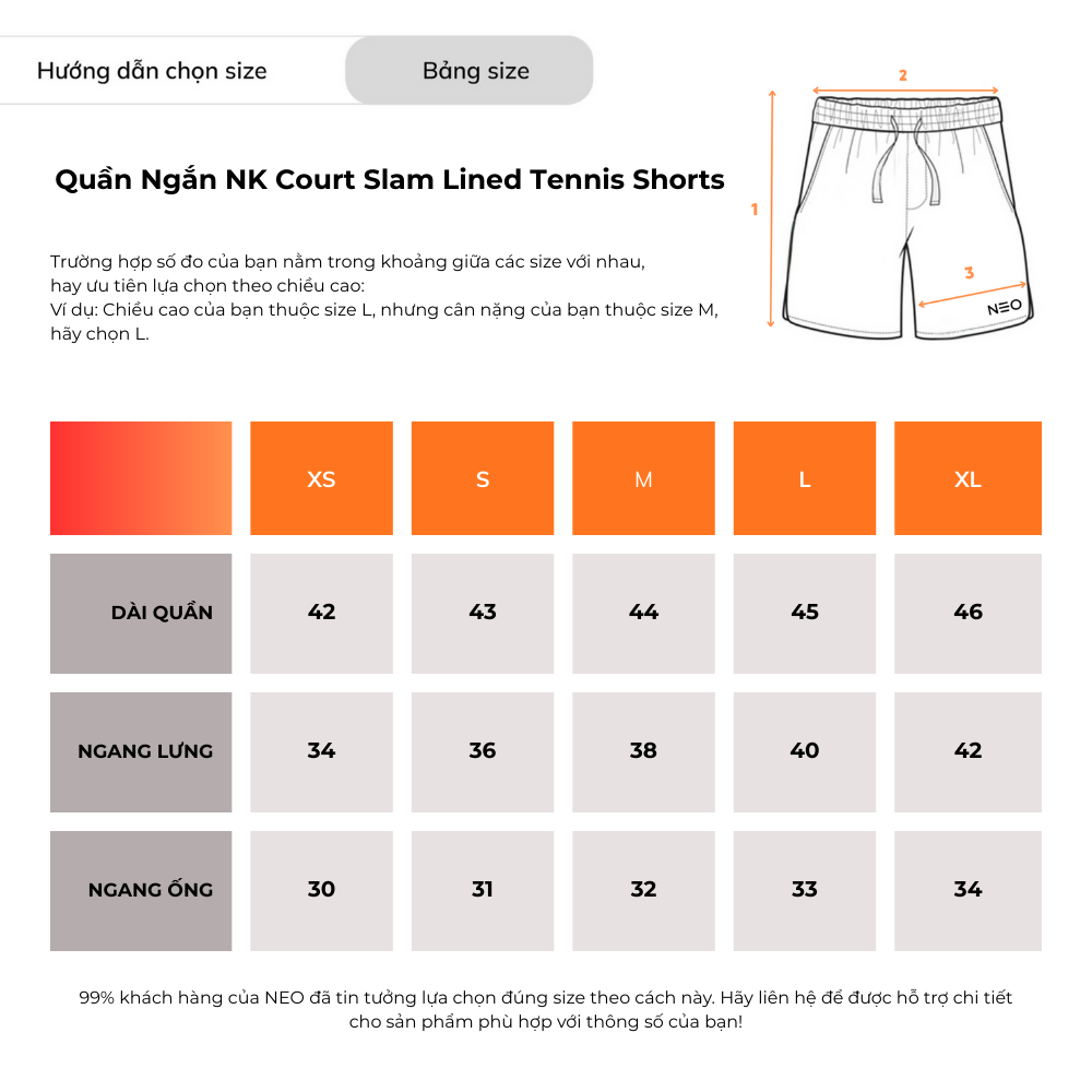 Quần Ngắn NK Court Slam Lined Tennis Shorts