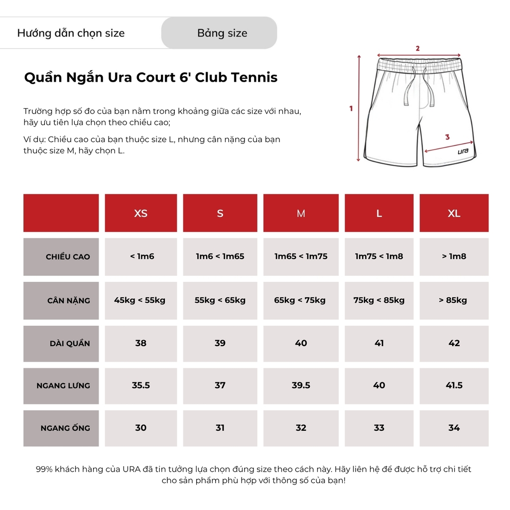 Quần Ngắn Ura Court 6' Club Tennis Shorts