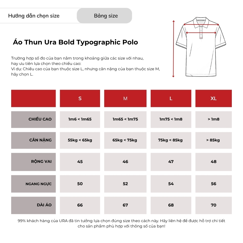 Áo Thun Ura Bold Typographic Polo