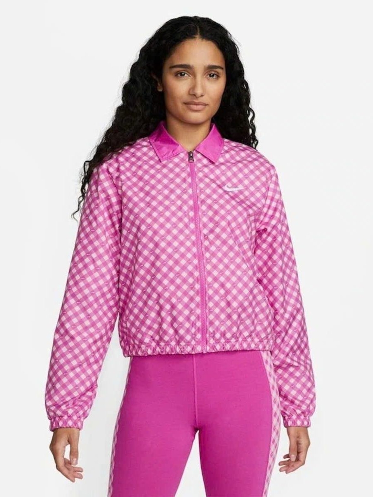 Áo Khoác NK Women's Gingham Coach Feminina Jacket