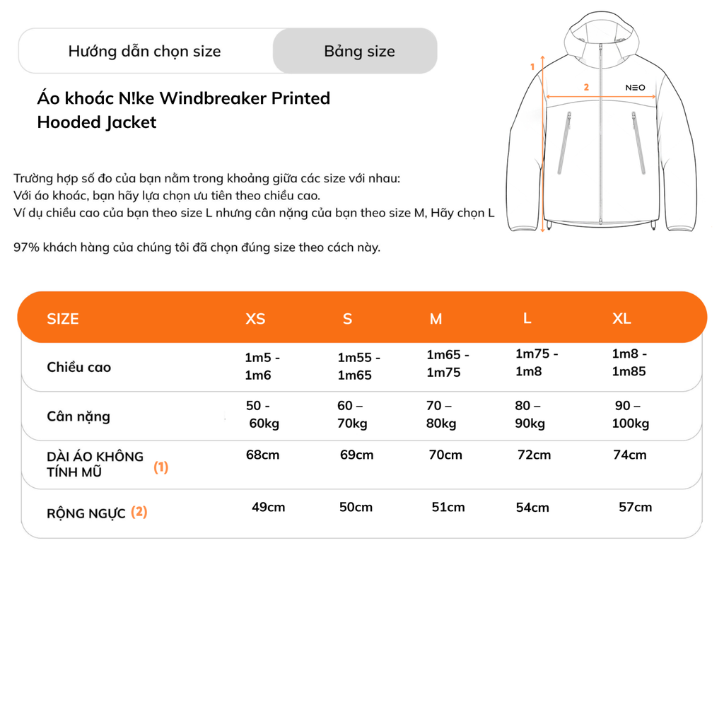 Áo Khoác NK Windbreaker Printed Hooded Jacket