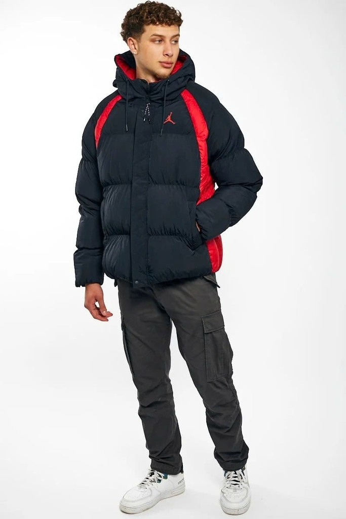 Áo Phao Air JD Wide Stripe Zipper Hooded Winter Jacket