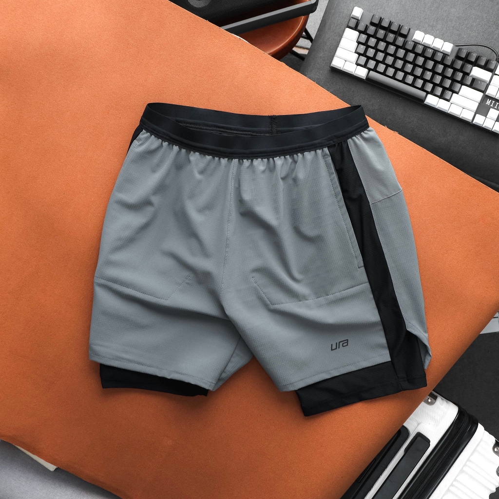 Quần Ngắn Ura Stride Hybrid Running Shorts