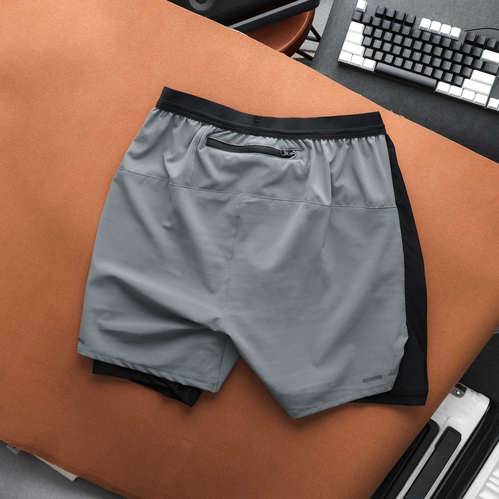 Quần Ngắn Ura Stride Hybrid Running Shorts