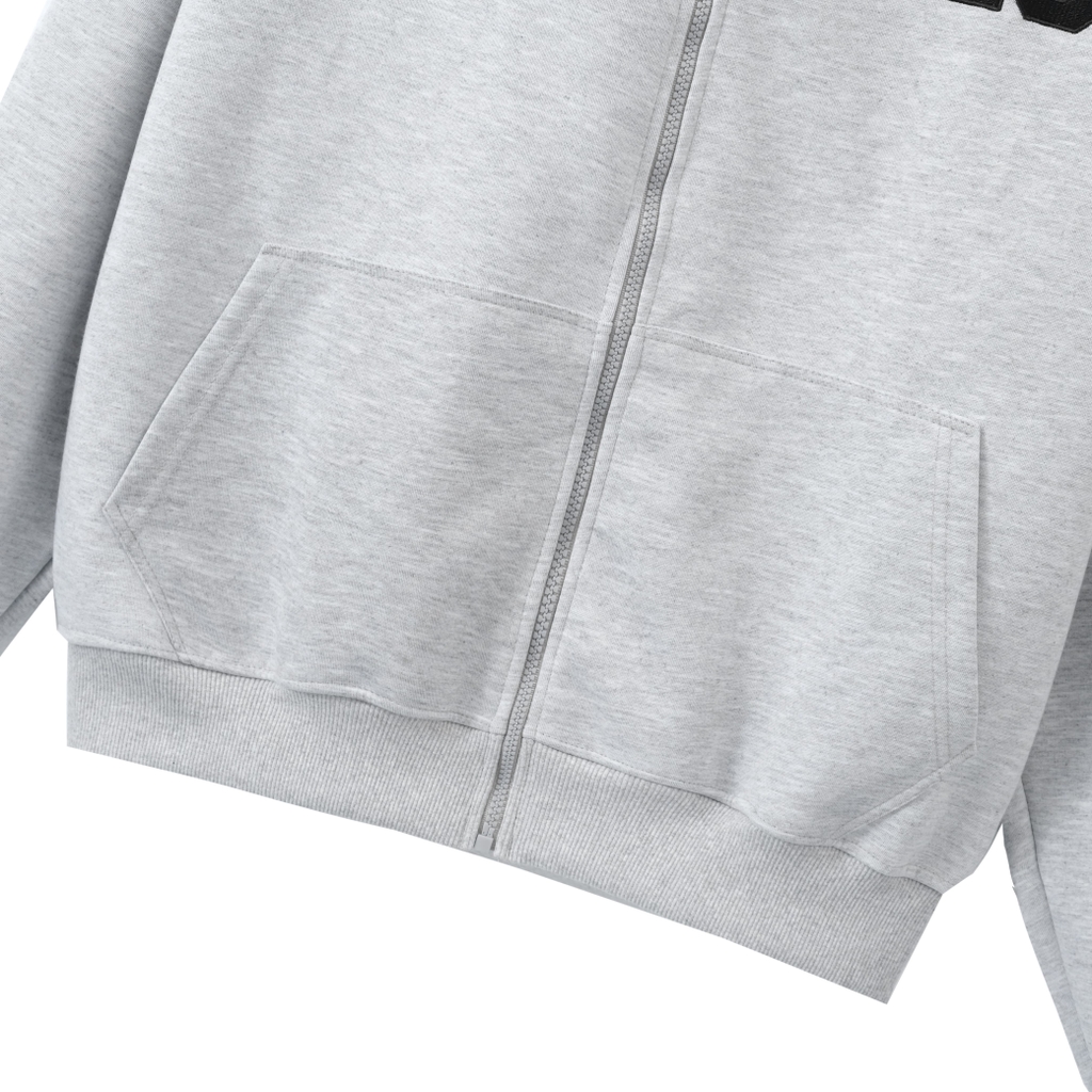 Áo Hoodie Zip 2 Da Form Boxy INSOMNIA Thêu Đắp Chữ Athlete - HD011