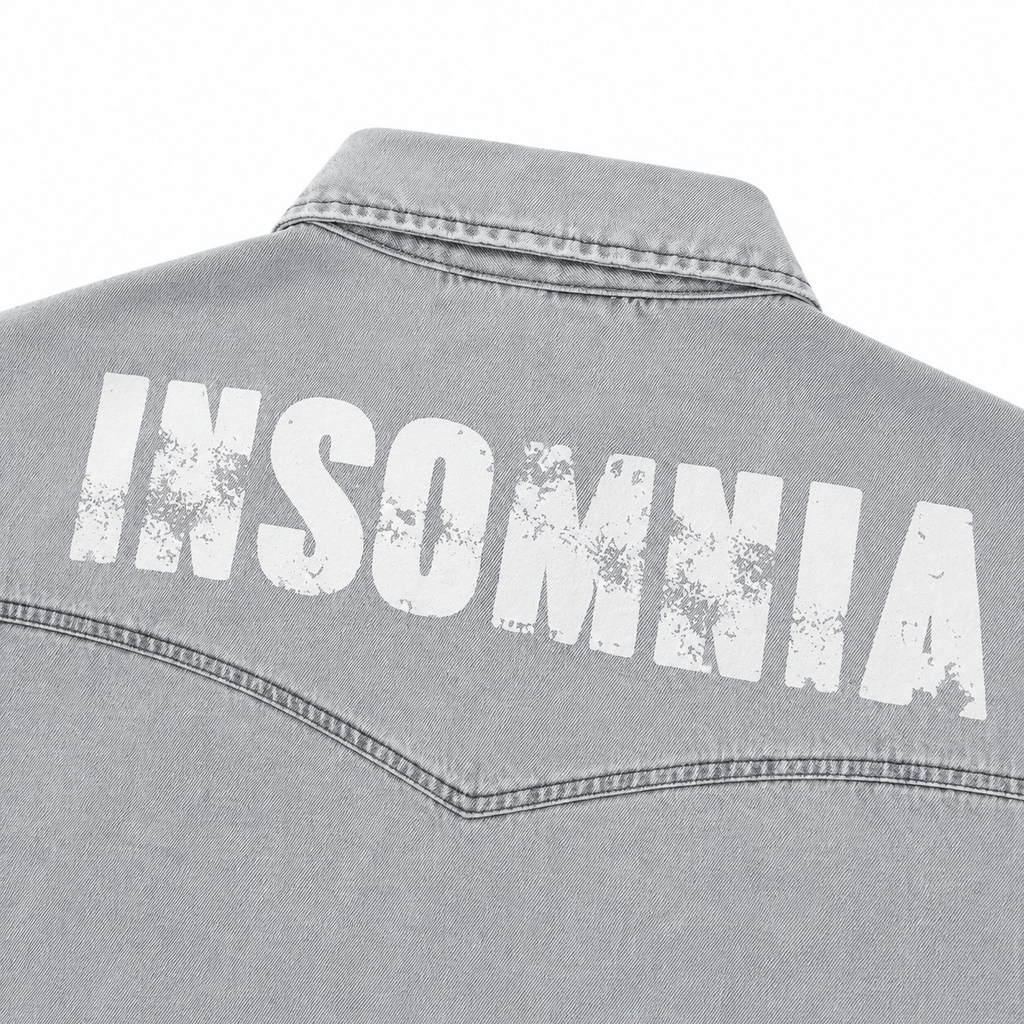 [NEW ARRIVAL] Áo Sơ Mi Denim Wash Form Boxy INSOMNIA CLUB - TS070